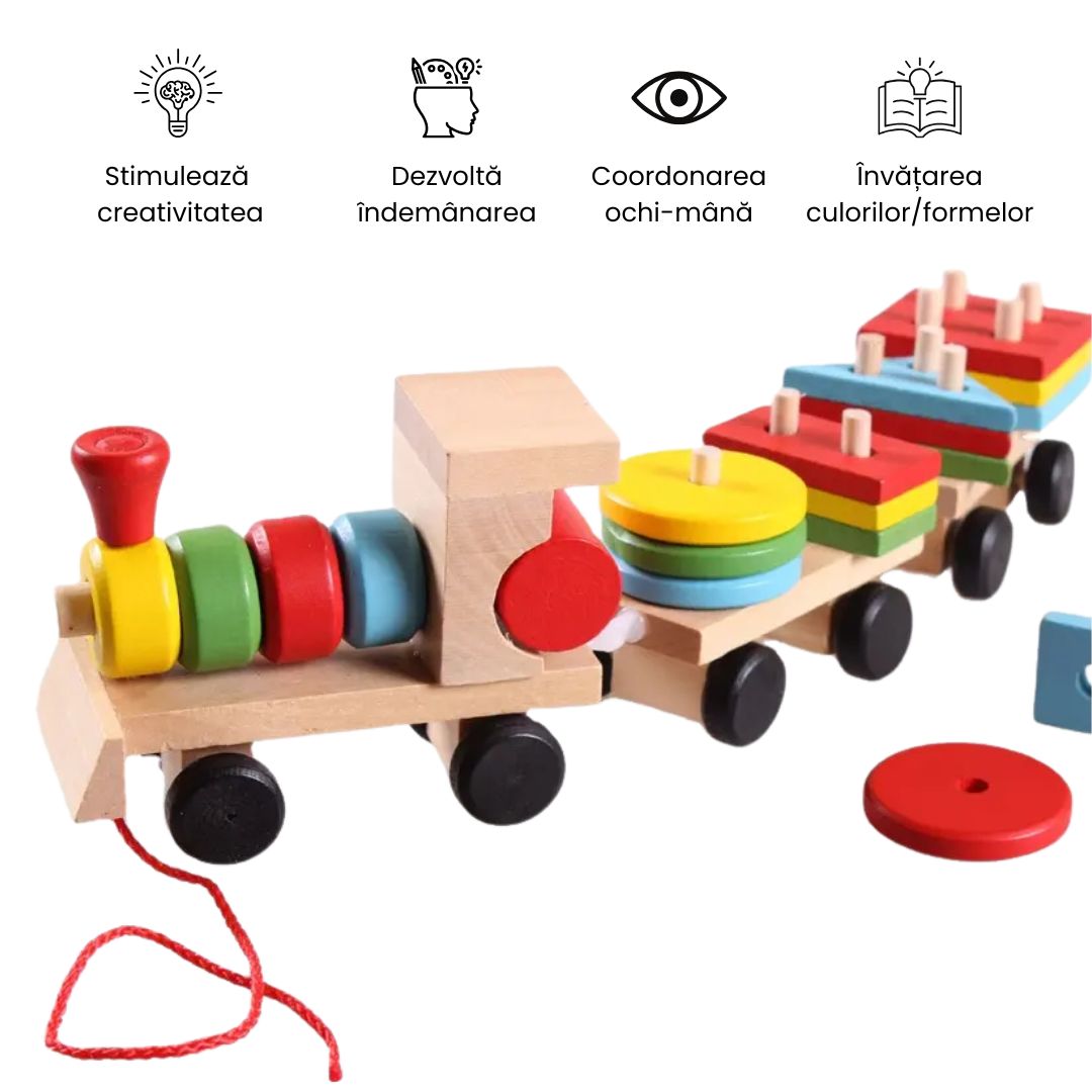 Trenulețul formelor și al culorilor, 3 ani+