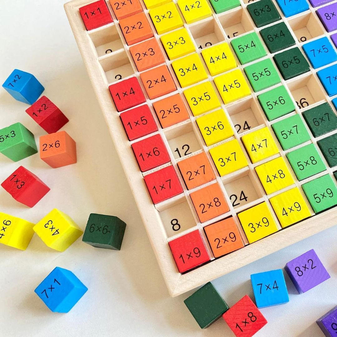 Joc educativ de Învățare a tablei înmulțirii, 81 piese, 5 ani+