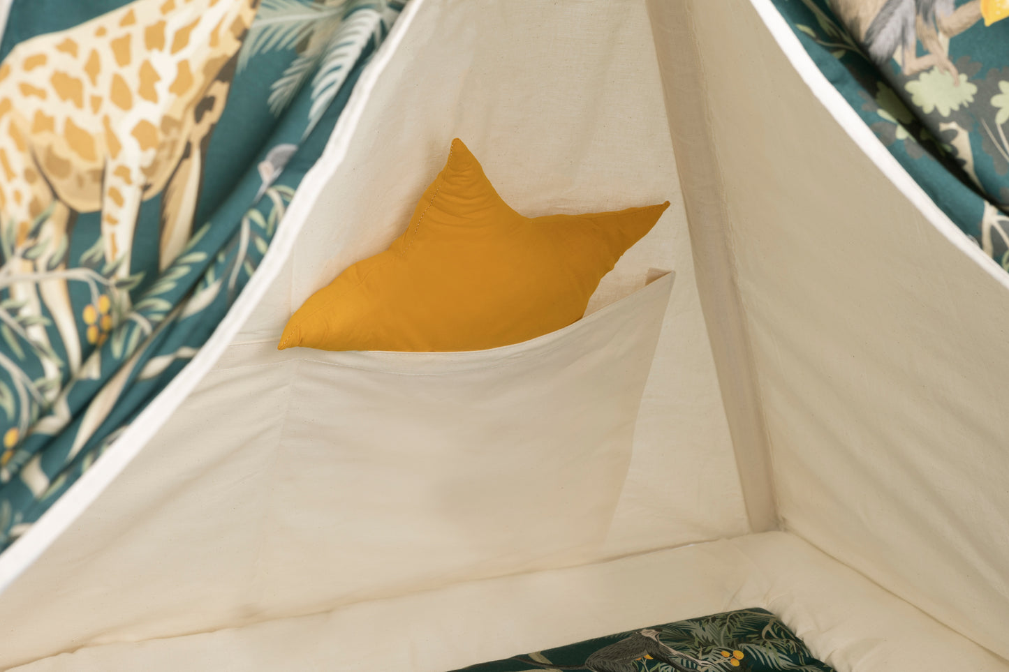 Cort teepee pentru copii, 110 cm x 110 cm - Safari