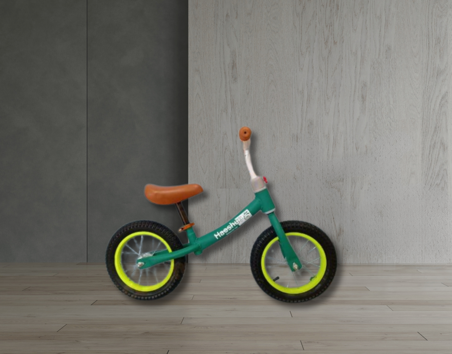 Bicicletă de echilibru Balance Lux Verde, Roți cauciuc