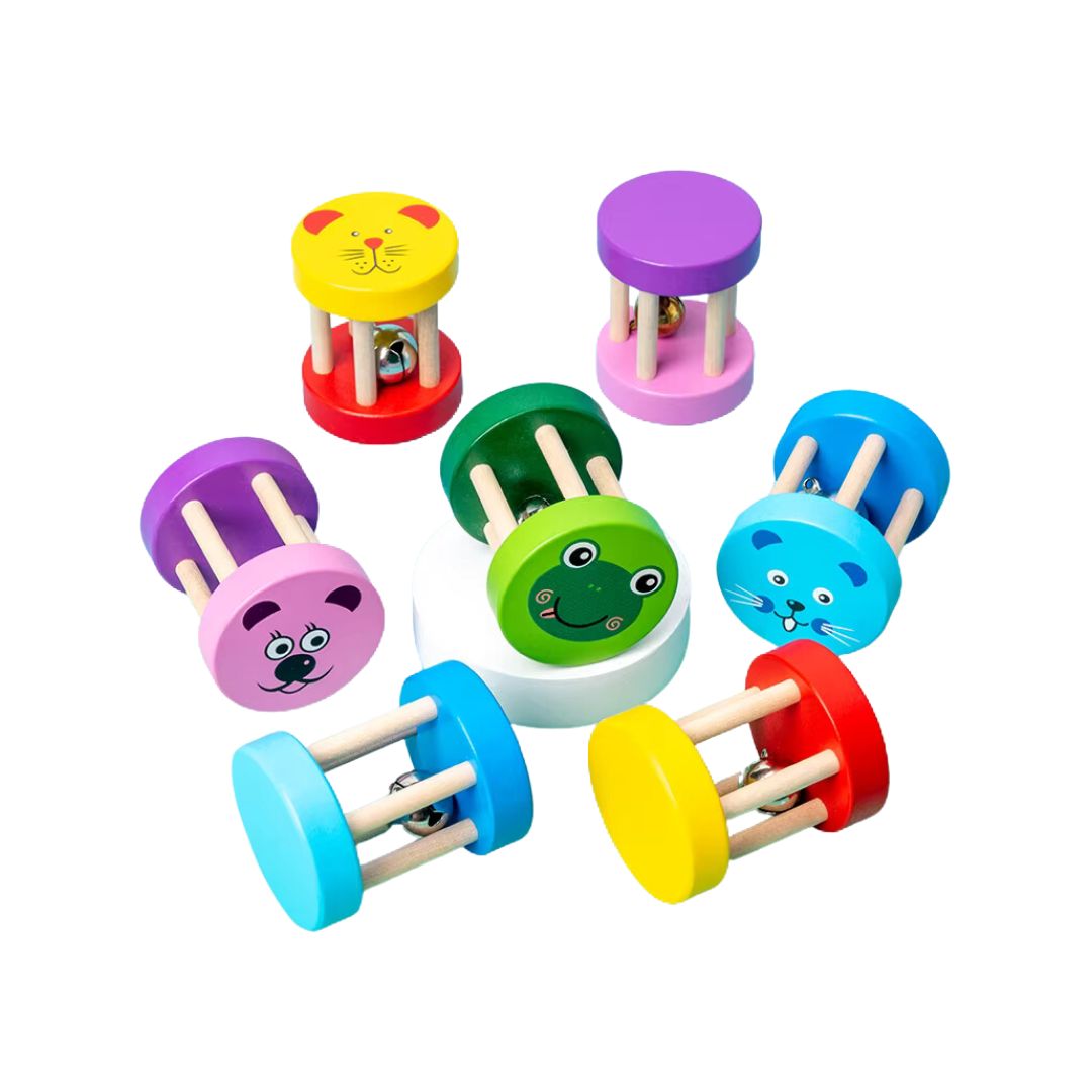 Zornăitoare din lemn, pentru bebeluși 6 luni+