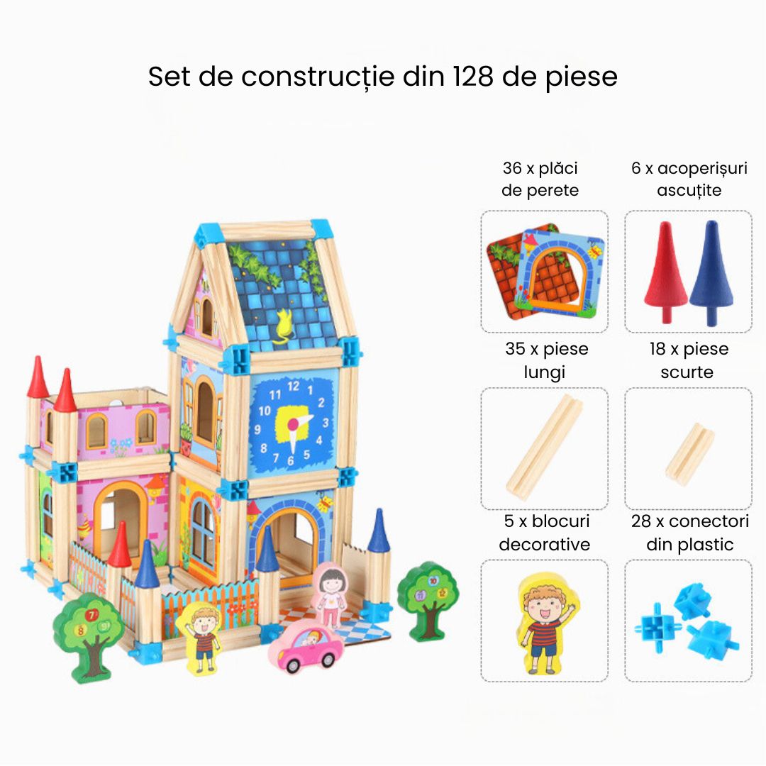 Set de construcție din 128 de piese, 3 ani+