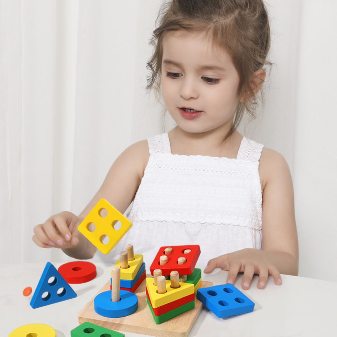 Joc de sortare, 16 forme geometrice, 1 an+