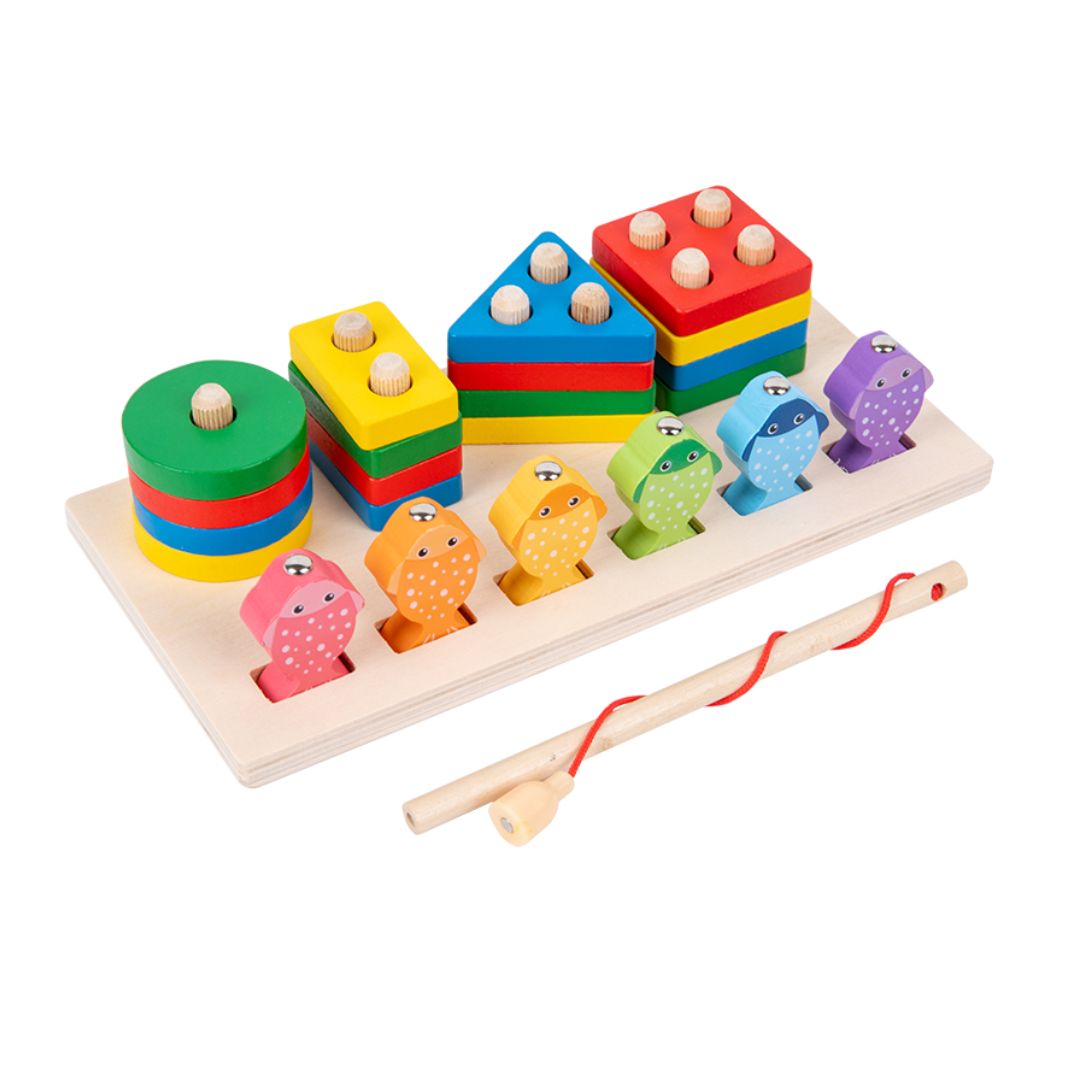 Joc multifuncțional 2 în 1: sortare și pescuit, 2 ani+