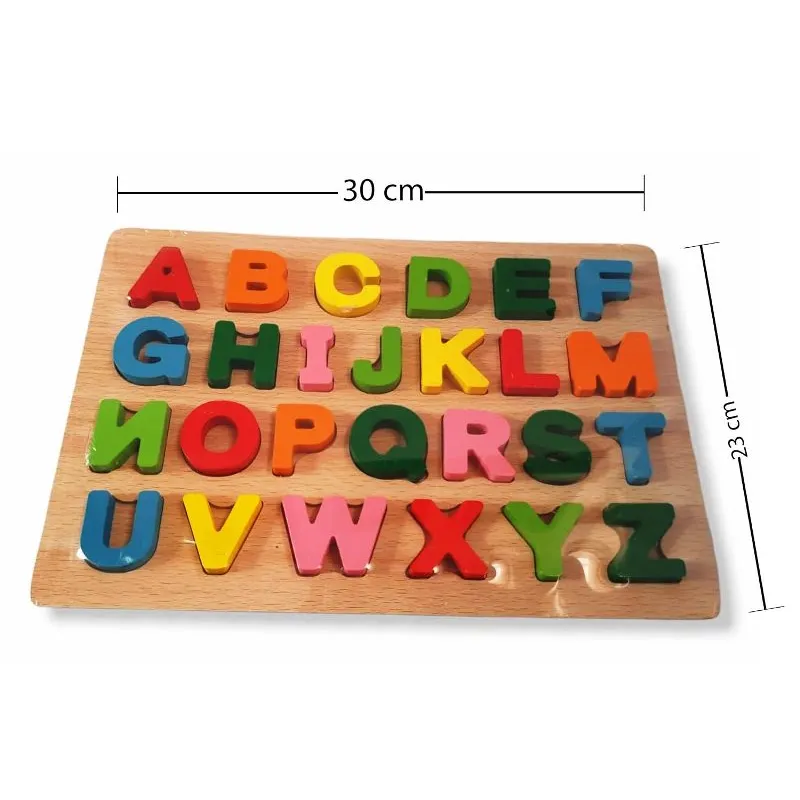 Puzzle din Lemn – Alfabet Complet, 26 Piese
