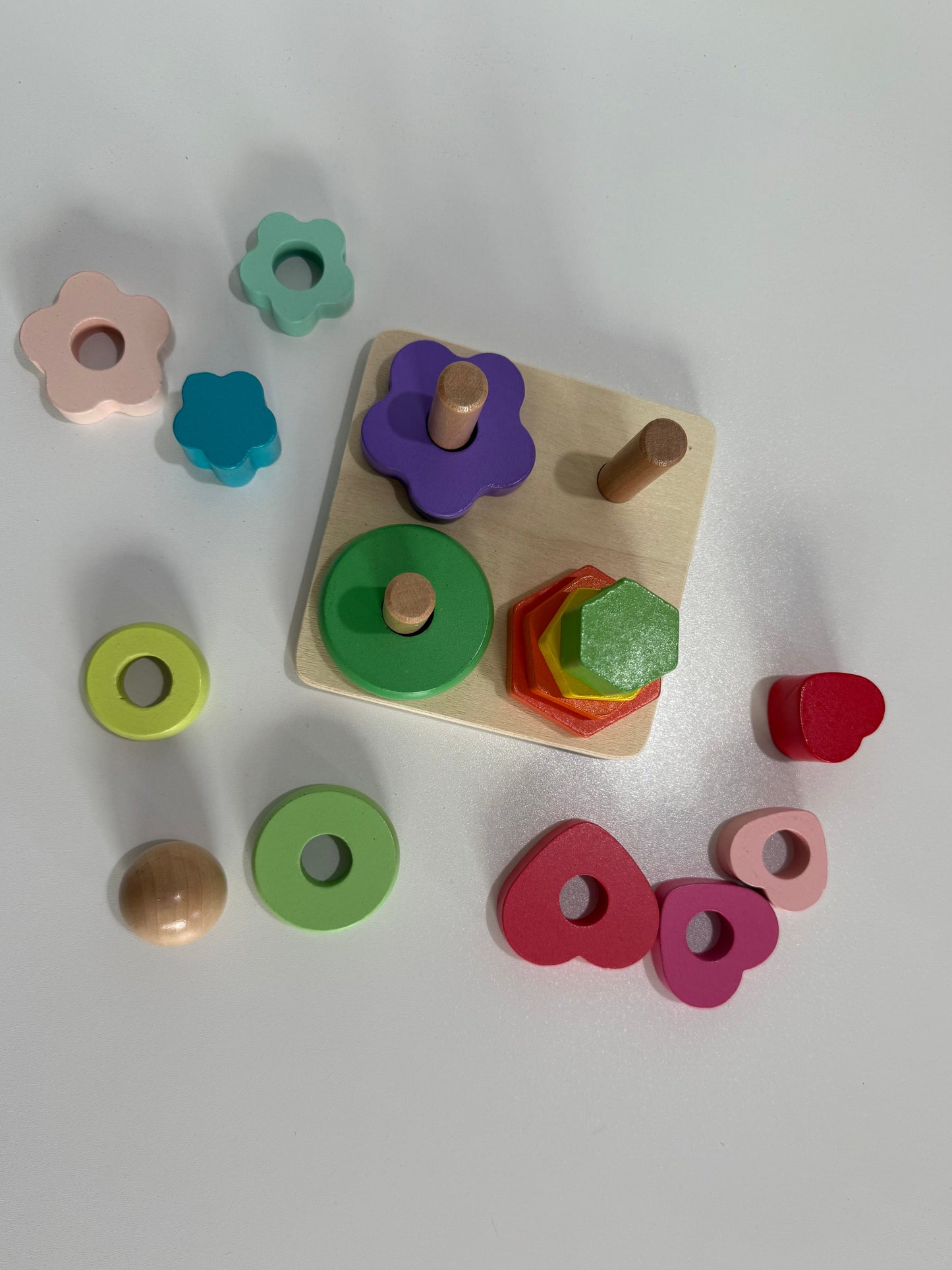 Sortator 4 Coloane din Lemn – Forme Geometrice