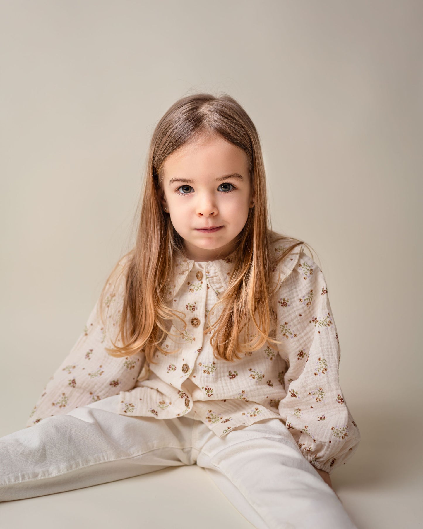 Camasa cu imprimeu floral din muselina