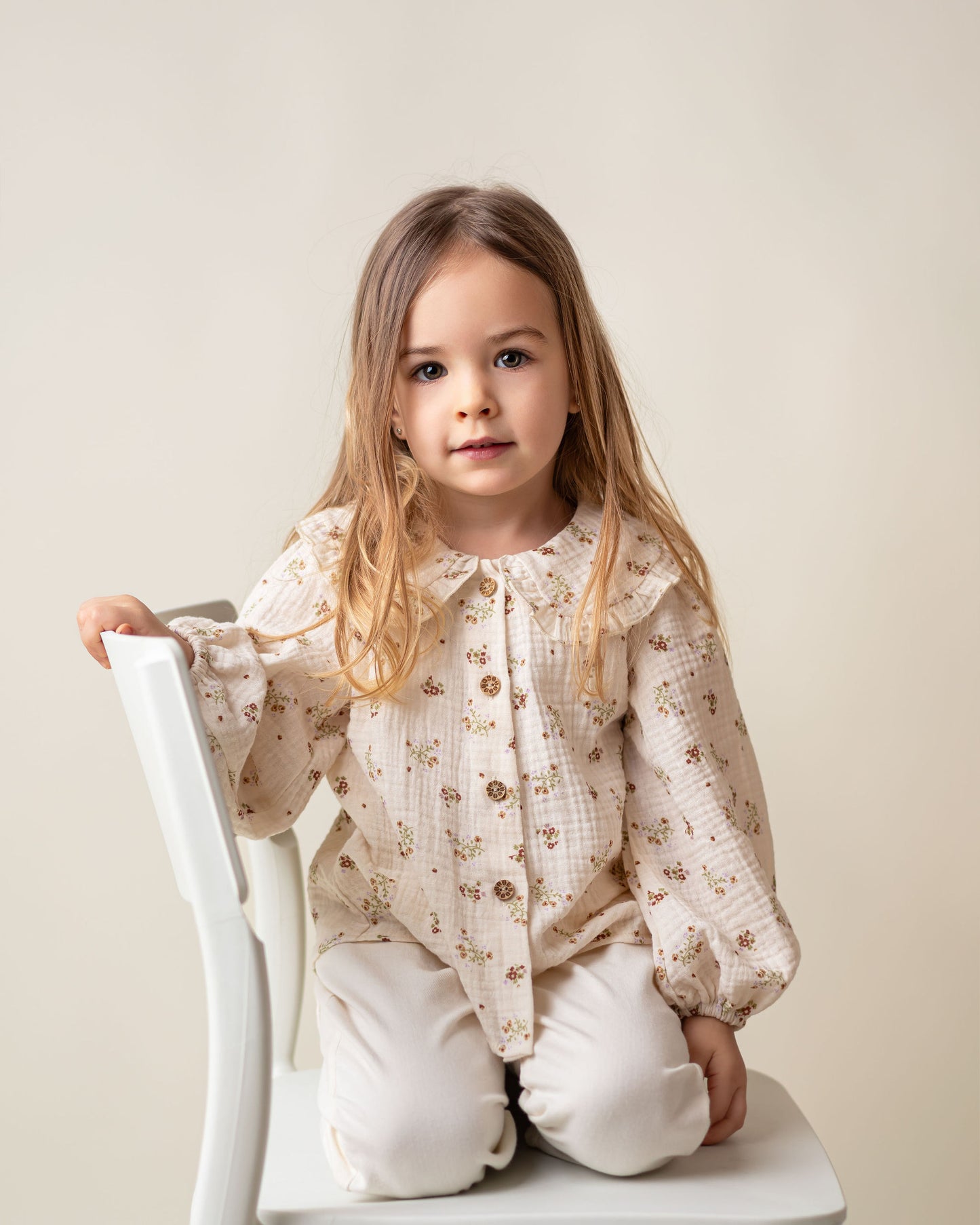 Camasa cu imprimeu floral din muselina