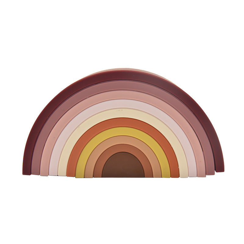 Joc de stivuire, Curcubeu - Blush, 0 luni+, silicon