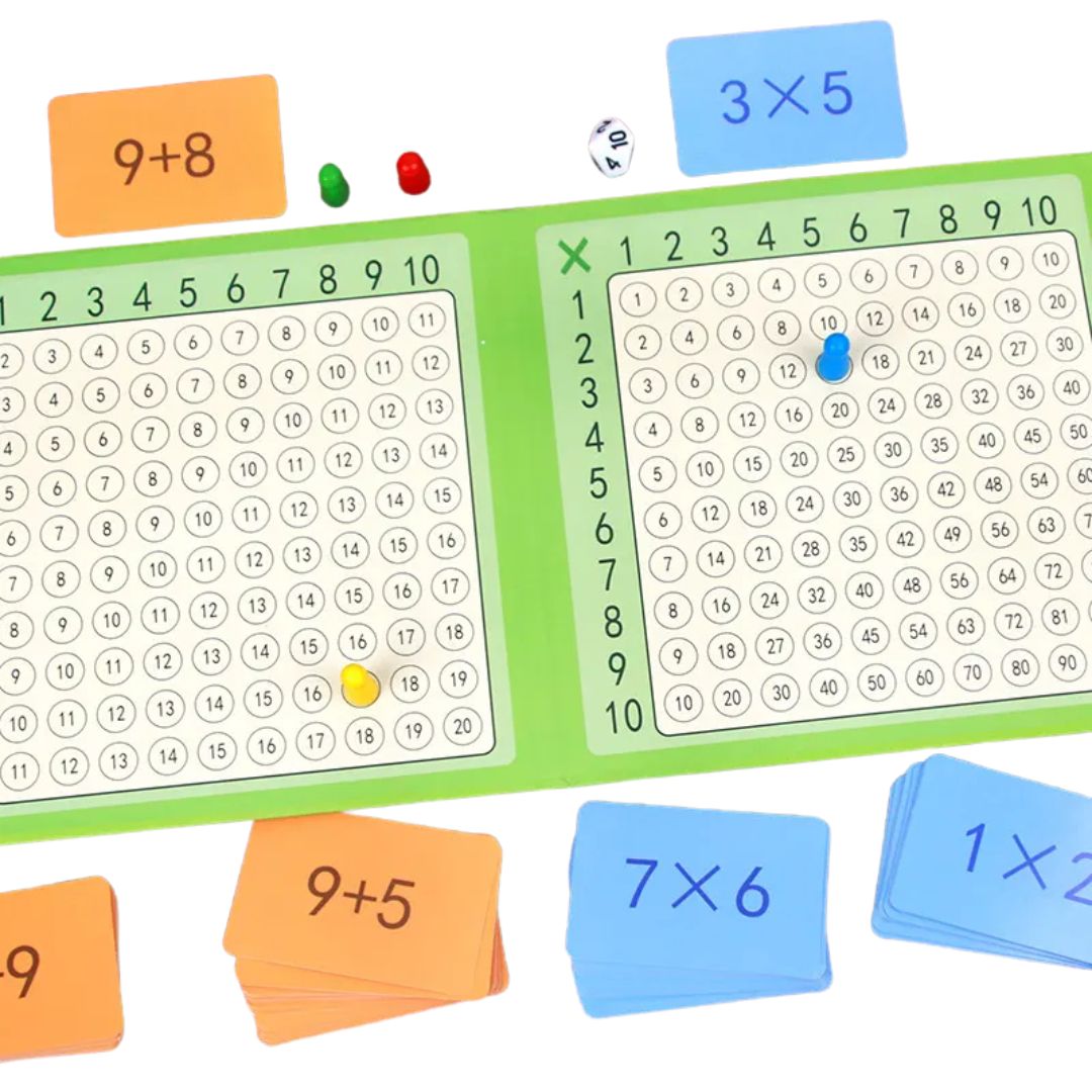 Tabla Adunării și Înmulțirii, cu 100 de carduri, 5 ani+