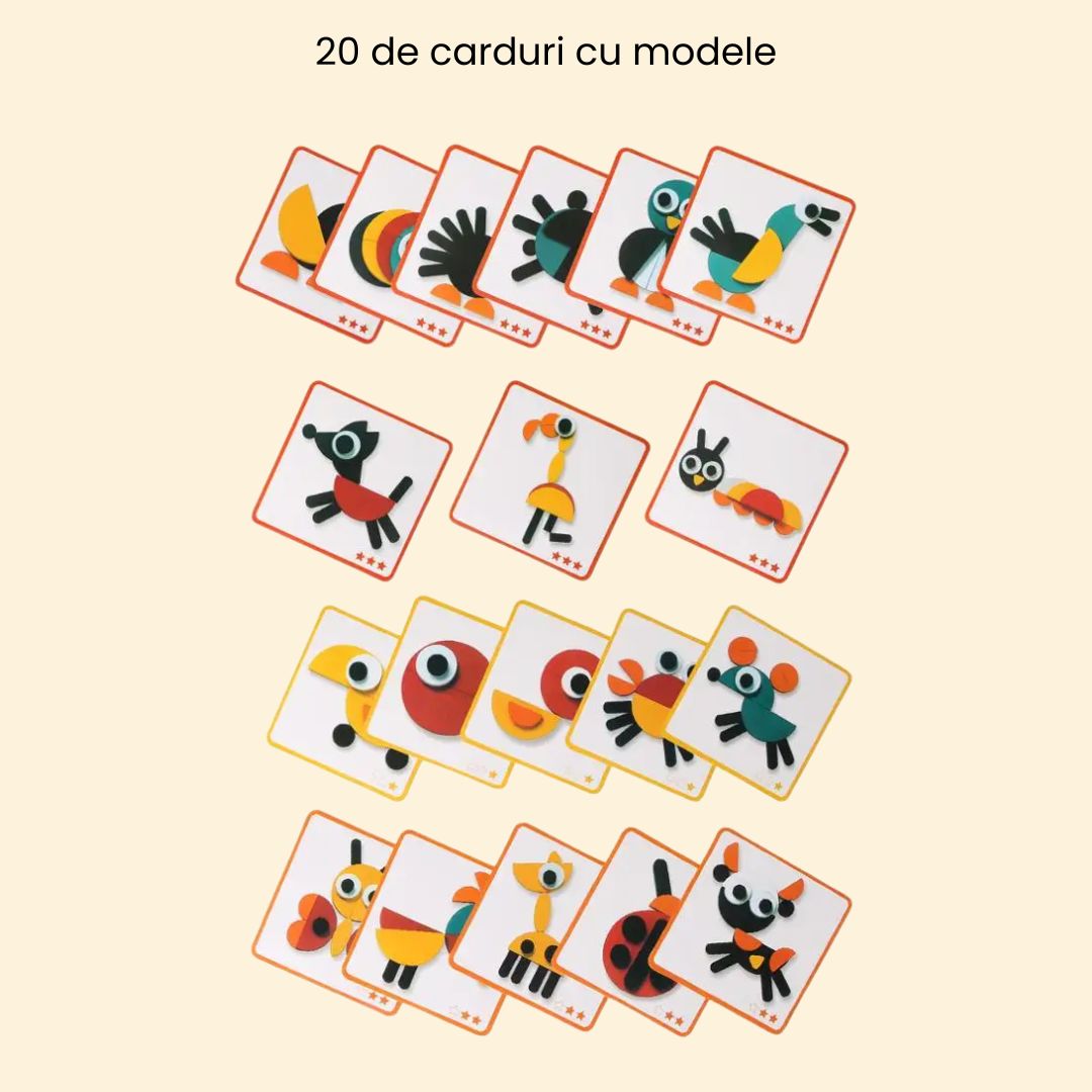 Set de figuri geometrice Animago, 3 ani+