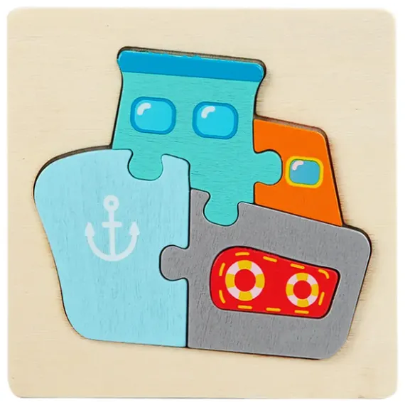 Puzzle din Lemn – Mijloace de Transport