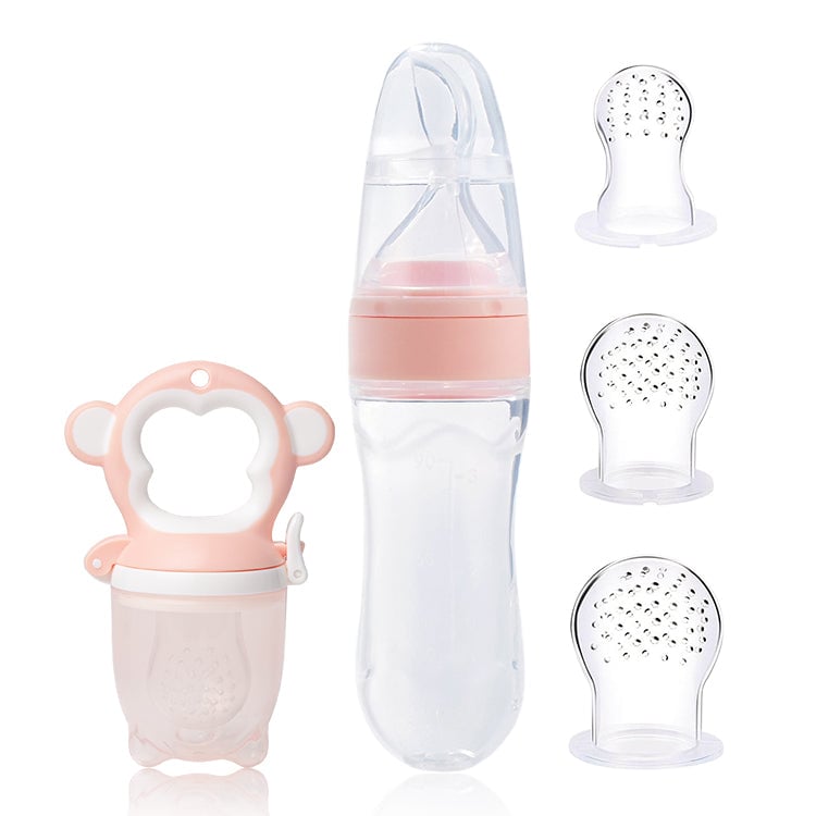 Alimentator pentru Fructe și Legume| Silicon, 15x6.5 cm, roz