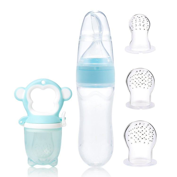 Alimentator pentru Fructe și Legume| Silicon, 15x6.5 cm, albastru