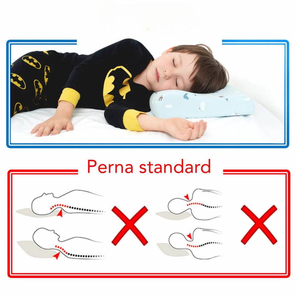 Perna pentru copii Toddler 24+ luni Albastra, Hipoalergenica, din spuma cu memorie
