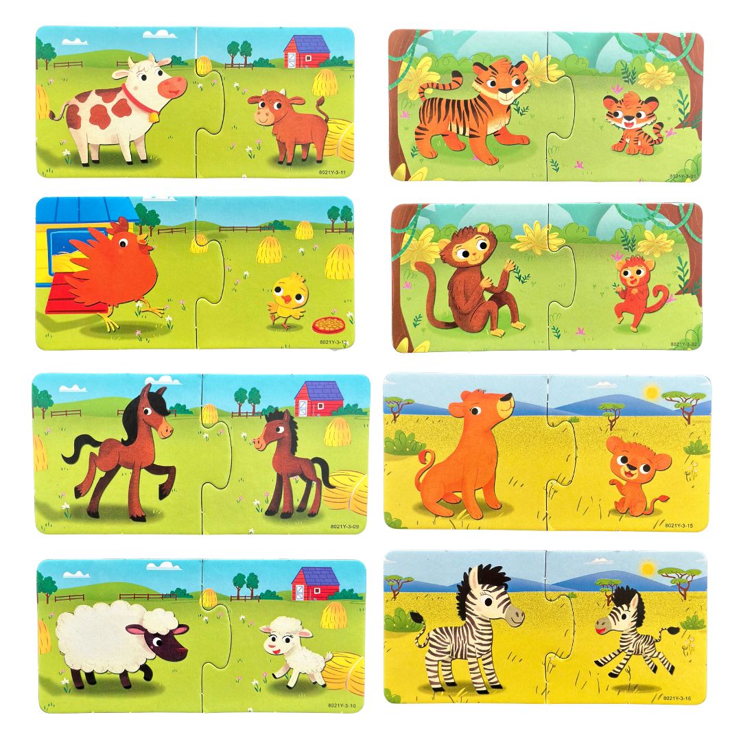 Puzzle educativ Baby Logic, joc de asociere mamă-pui