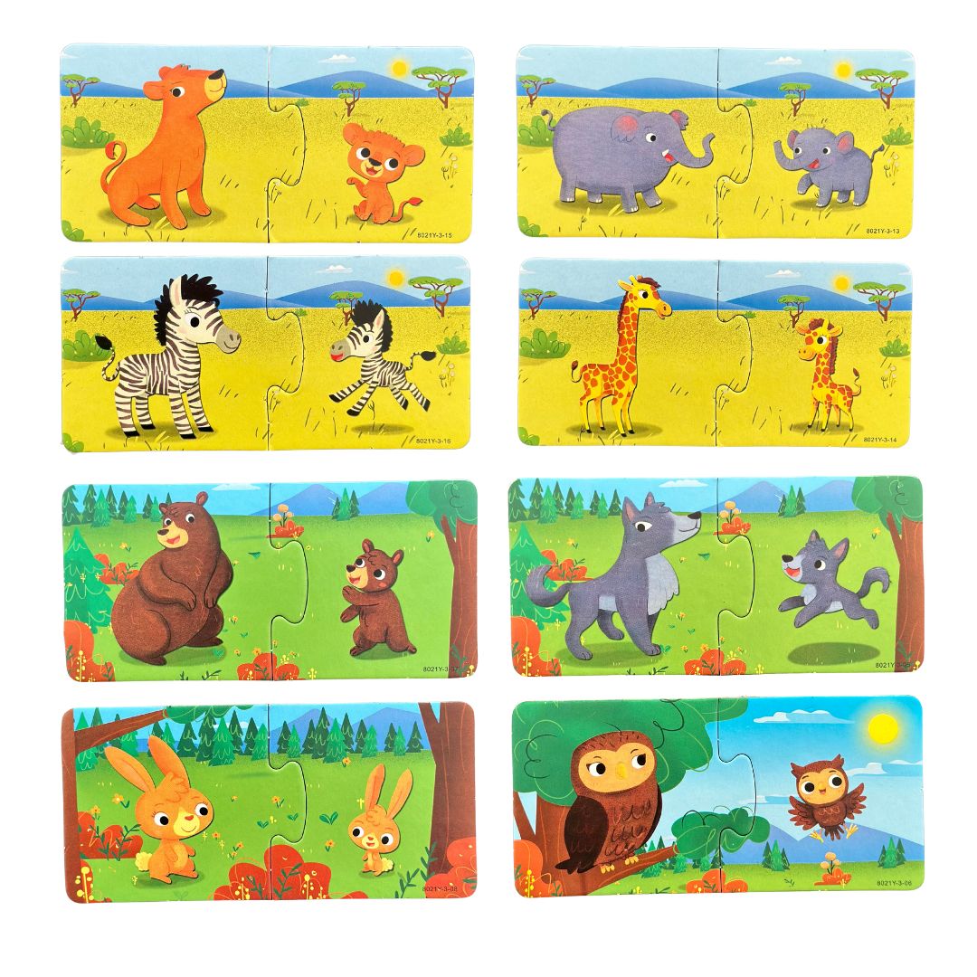 Puzzle educativ Baby Logic, joc de asociere mamă-pui