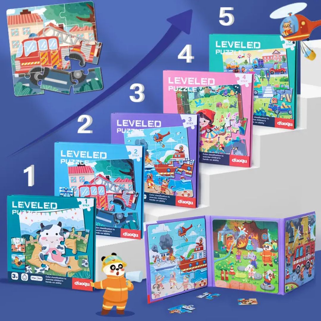 Carte puzzle 3 în 1, 10 tematici variate