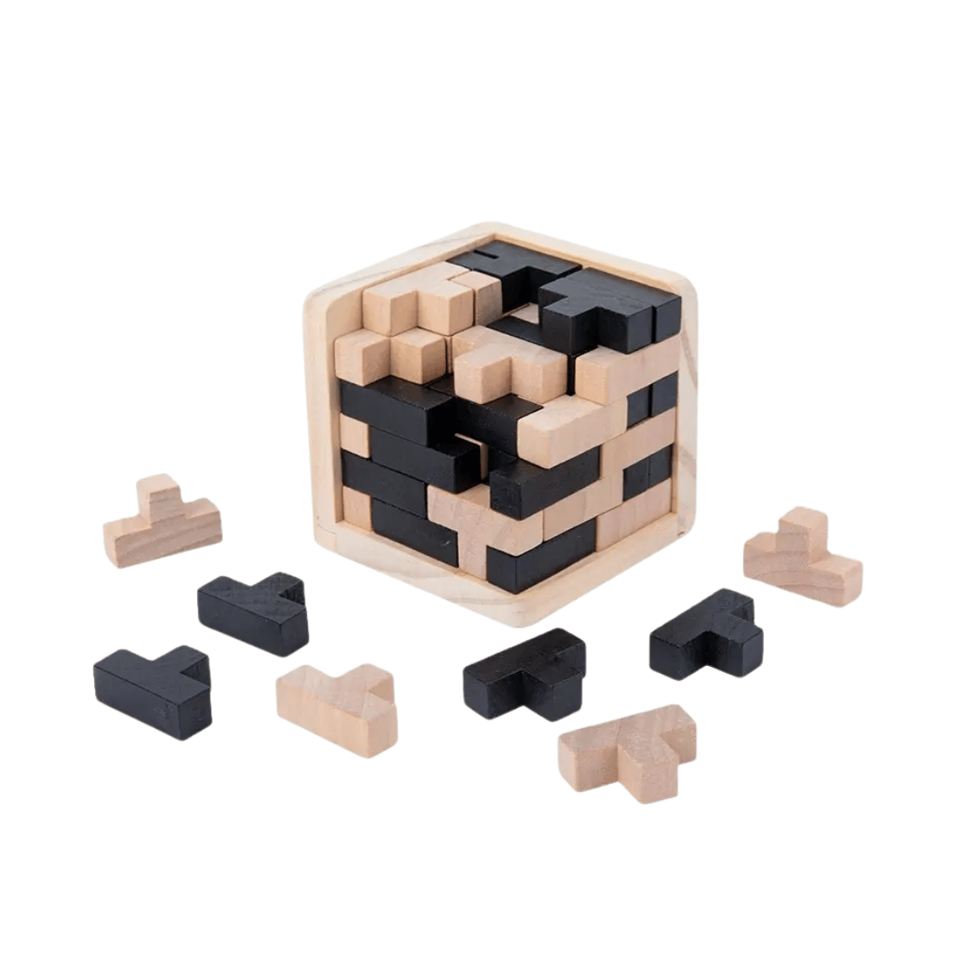 Cub puzzle din lemn, Tetris