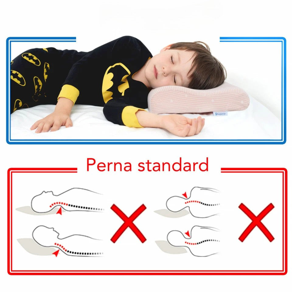 Perna pentru copii Toddler - Pattern Roz 24+ luni Hipoalergenica, din spuma cu memorie