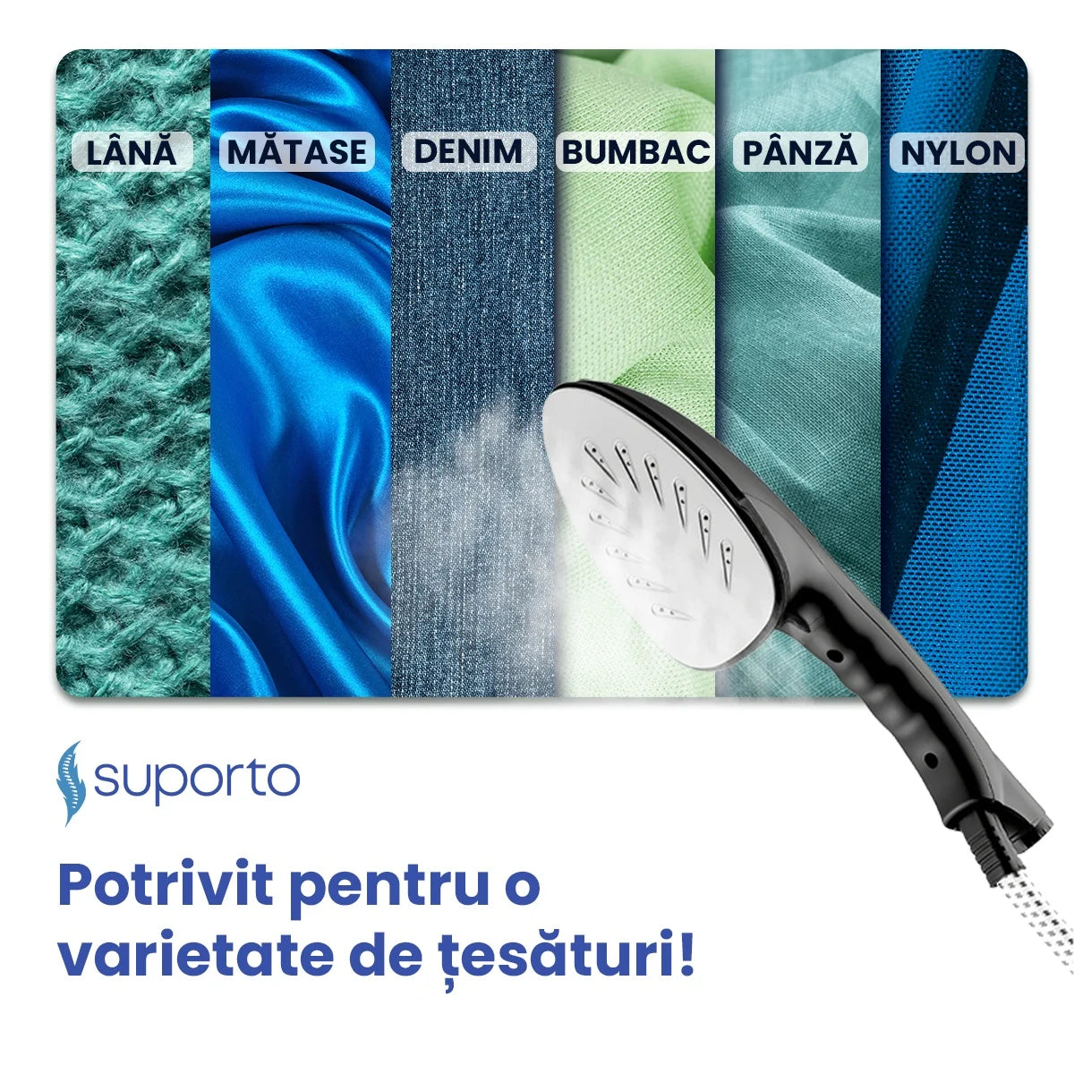 Fier de Calcat Profesional cu Aburi 2 in1 M3, Steamer vertical de 1200W Detasabil si Portabil, Statie de Calcat si Masa Calcator pentru Hainele copiilor fara Cute, Rezervor aparat 0.8 L pentru 30 min de lucru, 25g/ min Debit Abur, Negru