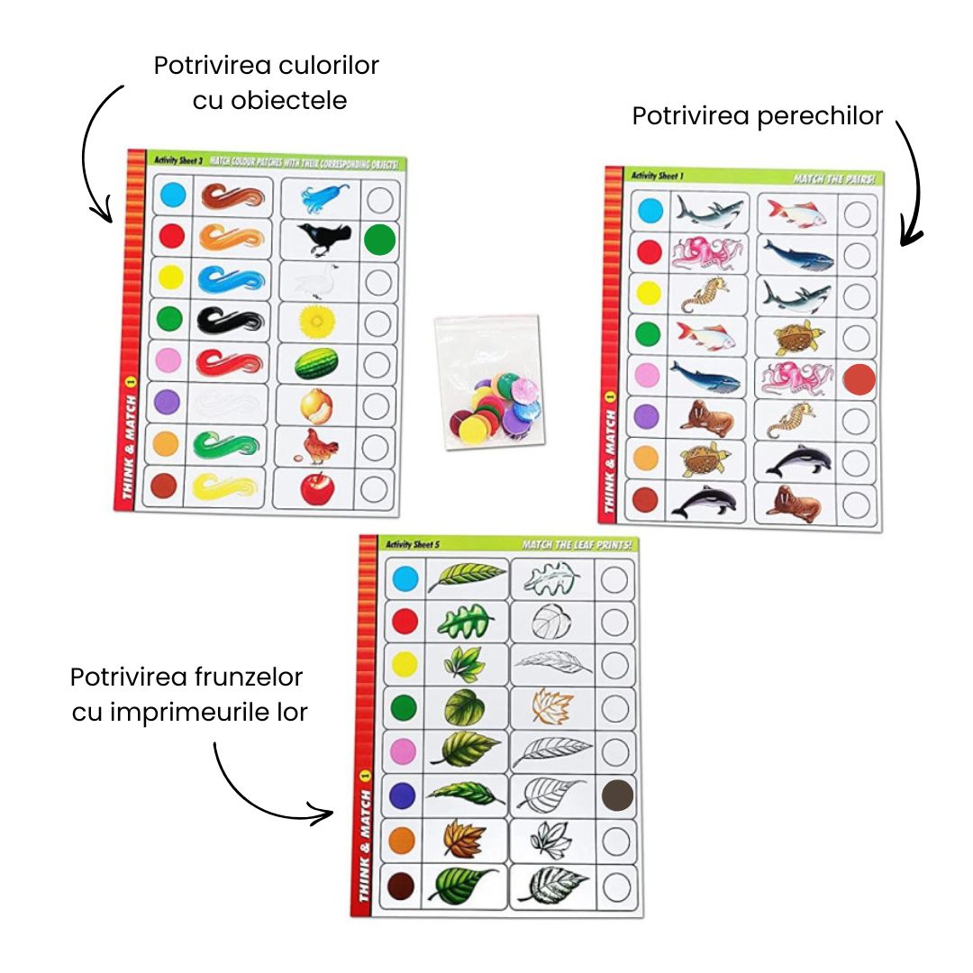 Joc Montessori - Gândește și potrivește Partea 1