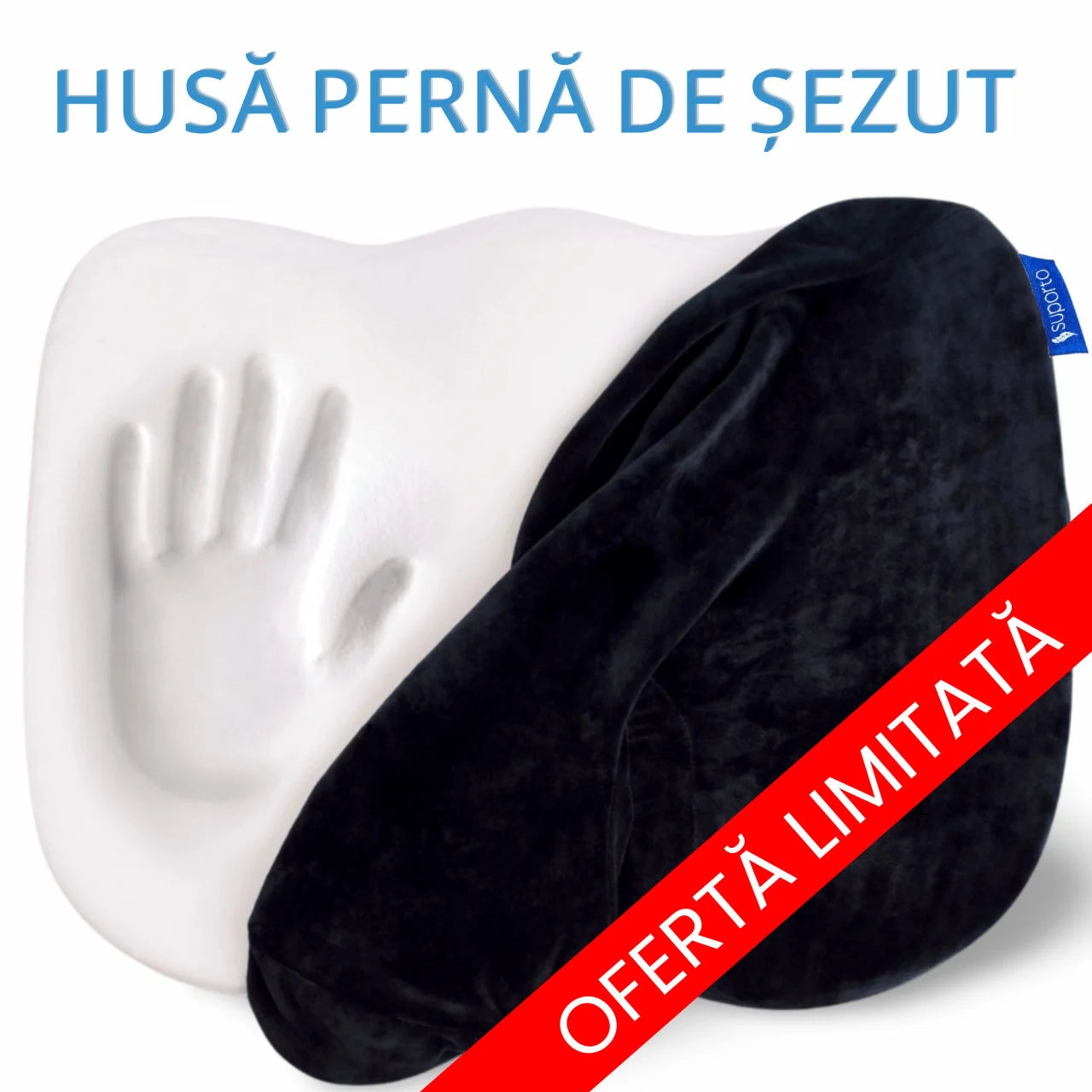 Husa de schimb - Perna de șezut pentru gravide | Perna Ortopedica Sezut Coccis din Spuma cu Memorie