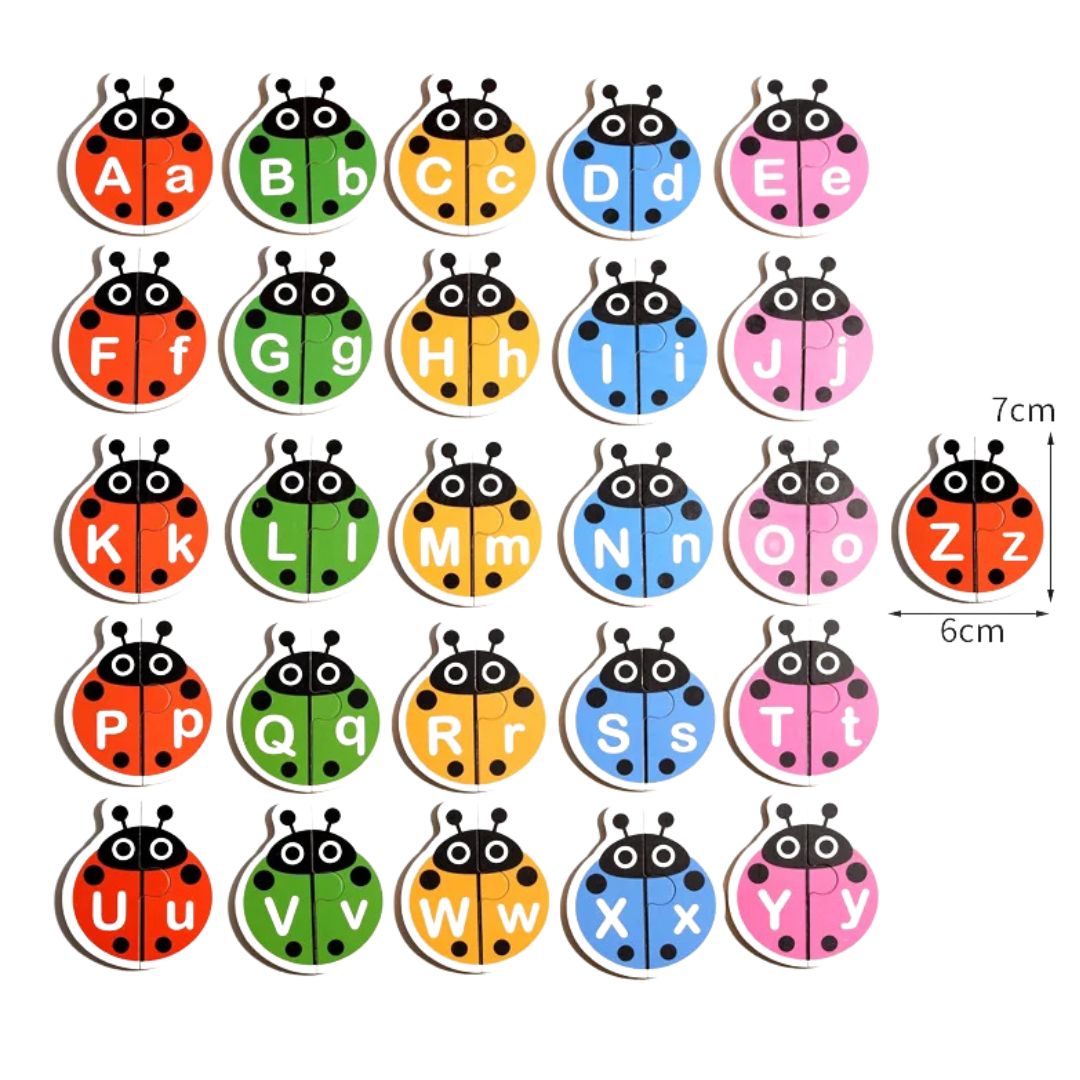 Joc de asociere litere, 26 gârgârițe colorate