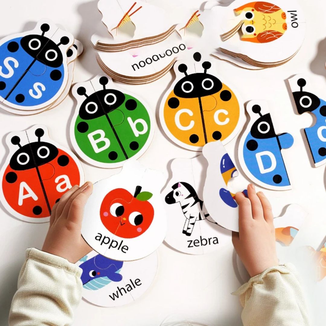 Joc de asociere litere, 26 gârgârițe colorate