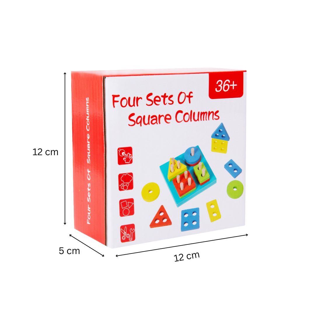 Joc de învățare forme și culori – Sortator Pătrat