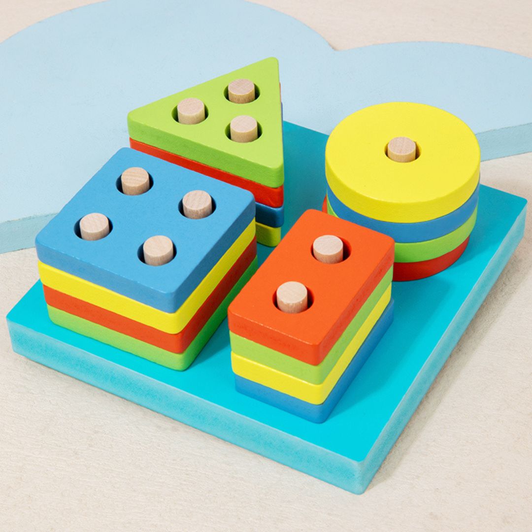 Joc de învățare forme și culori – Sortator Pătrat