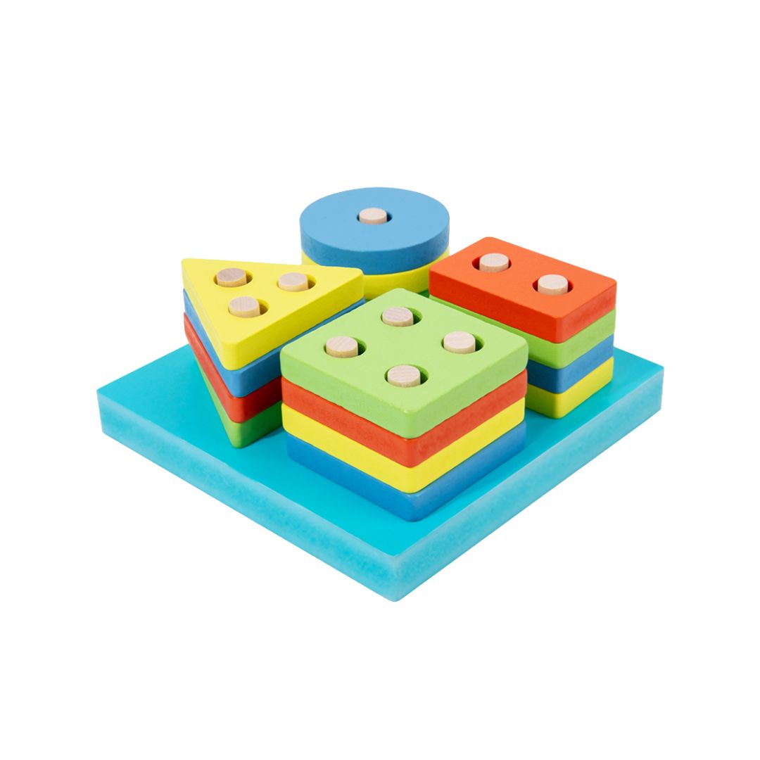 Joc de învățare forme și culori – Sortator Pătrat