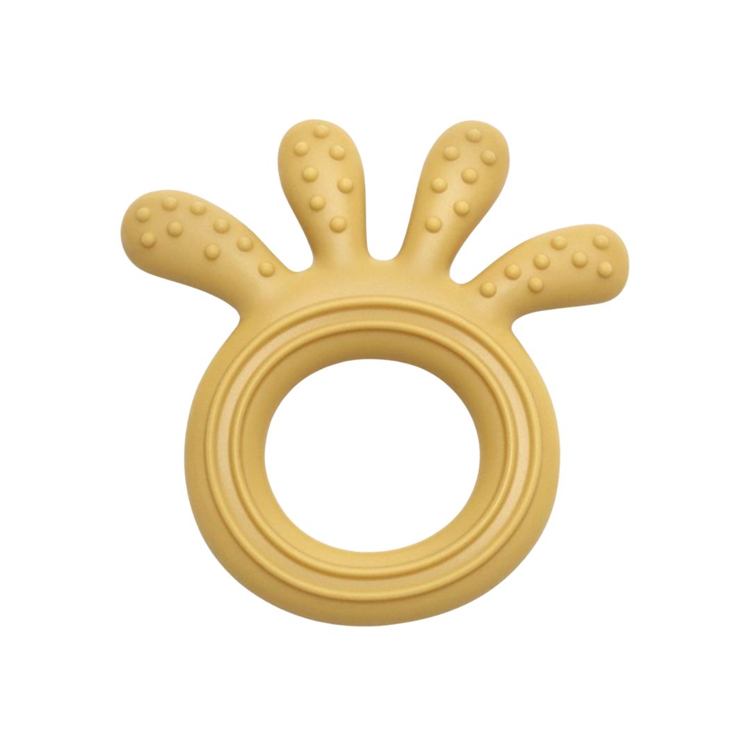 Jucărie Gingivală Silicon – Caracatiță Galbenă, 0 luni+