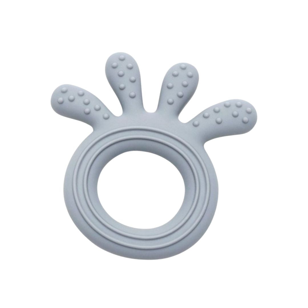 Jucărie Gingivală Silicon – Caracatiță Gri, 0 luni+