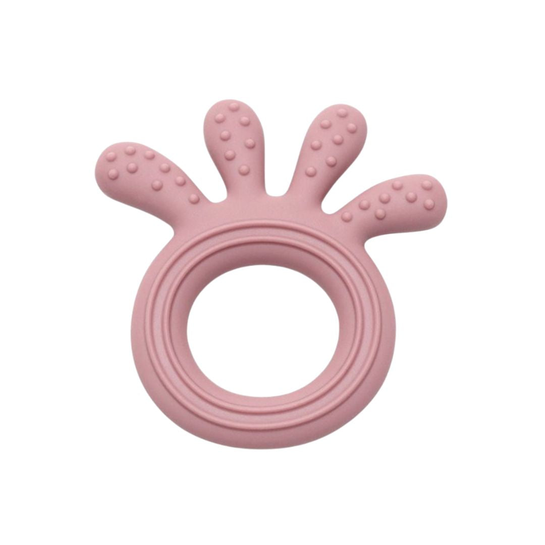 Jucărie Gingivală Silicon – Caracatiță Roz, 0 luni+