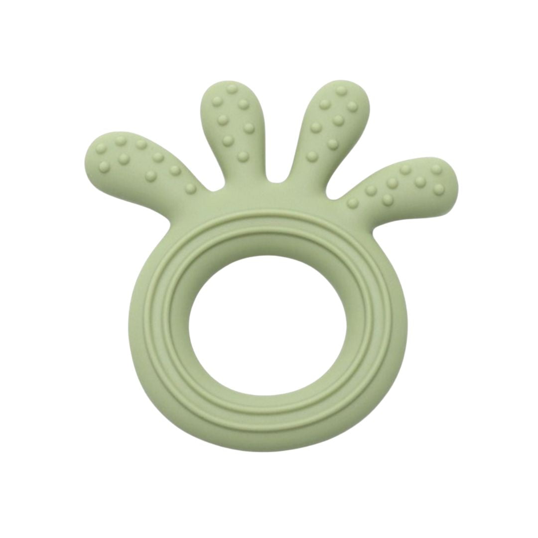 Jucărie Gingivală Silicon – Caracatiță Verde, 0 luni+