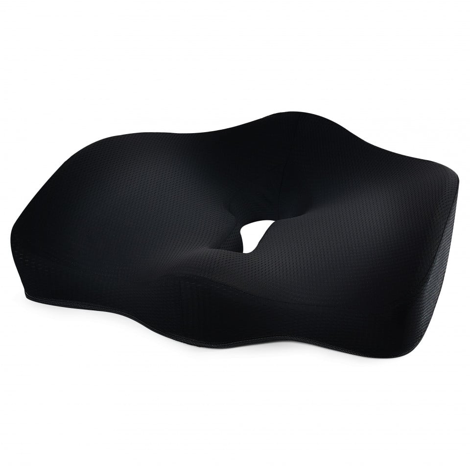 Perna de șezut pentru gravide | Perna Ortopedica Suport Coccis pentru scaun de birou sau masina cu spuma cu memorie, pentru hemoroizi