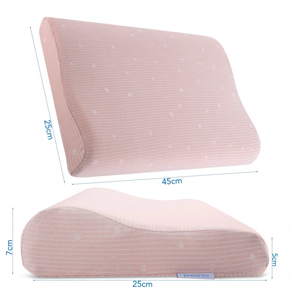 Perna pentru copii Toddler - Pattern Roz 24+ luni Hipoalergenica, din spuma cu memorie