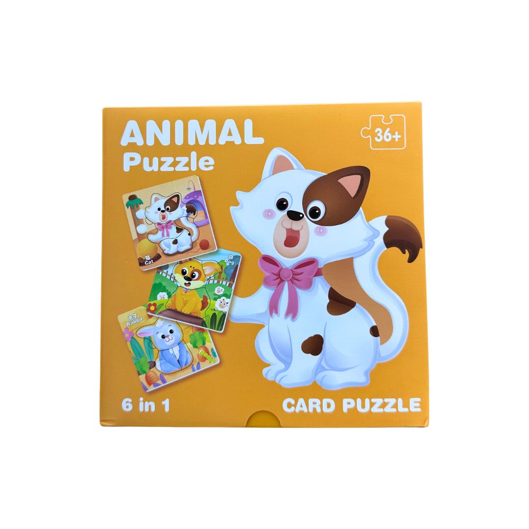 Puzzle 6 în 1 din carton