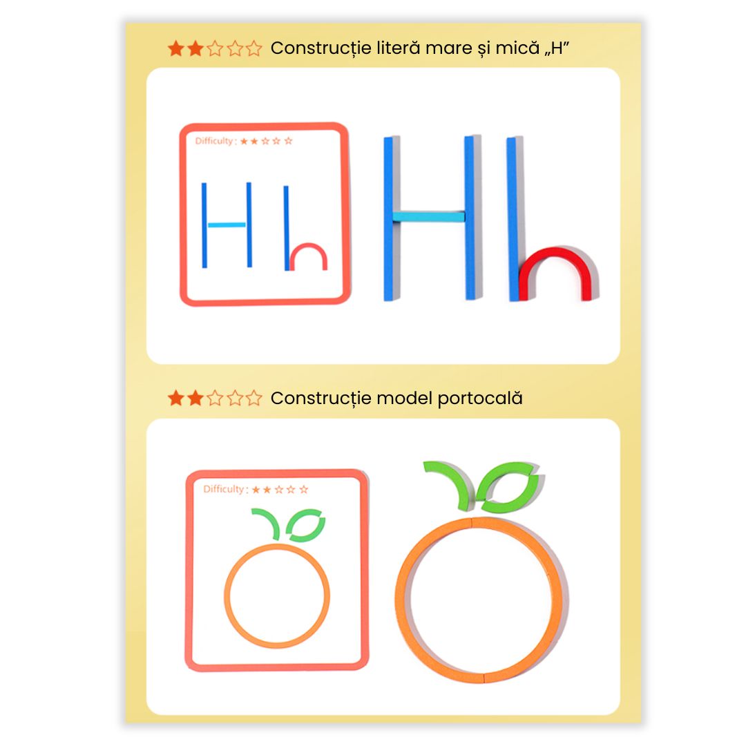Puzzle educațional: forme, animale, litere, 120 de piese