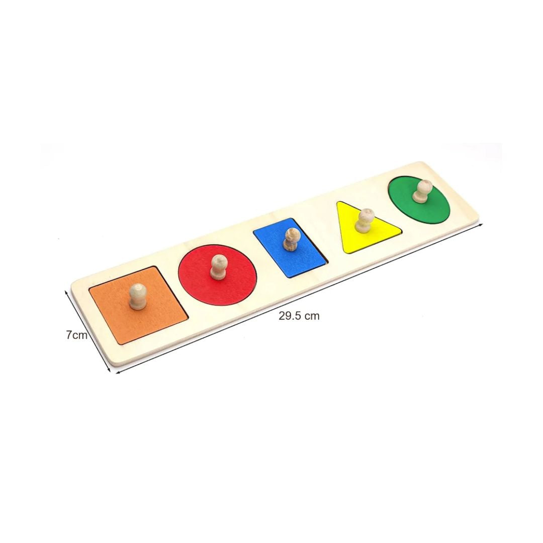 Puzzle incastru cu 5 forme geometrice