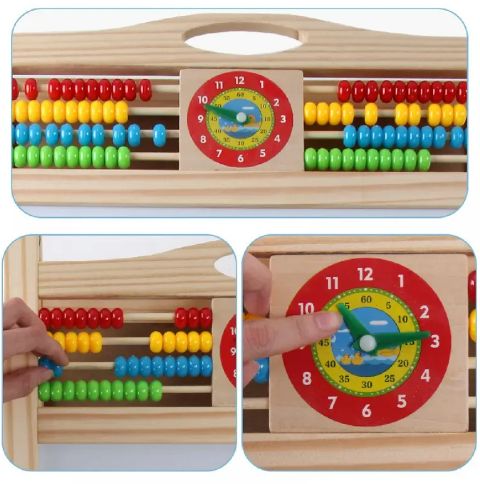 Tablă Multifuncțională Dublă din Lemn 87×37 cm – 2 Fețe de Scris / Magnetice