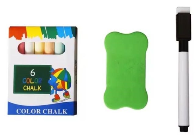 Tablă Multifuncțională Dublă din Lemn 87×37 cm – 2 Fețe de Scris / Magnetice