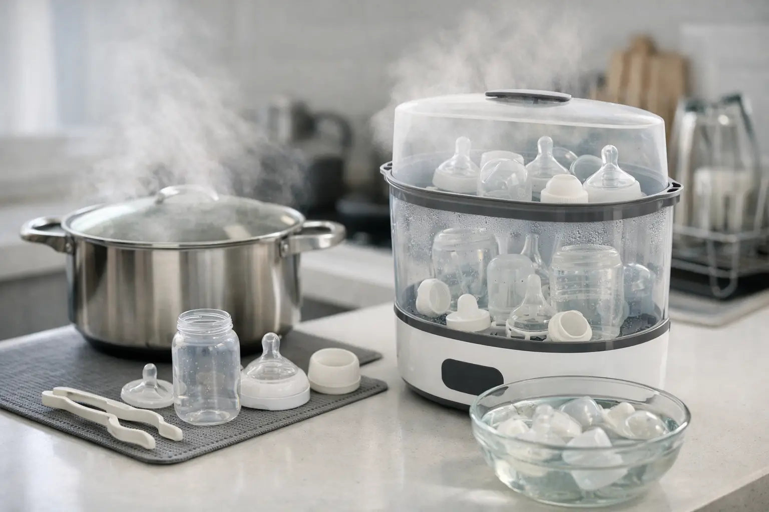 Sterilizare biberoane acasă, pas cu pas