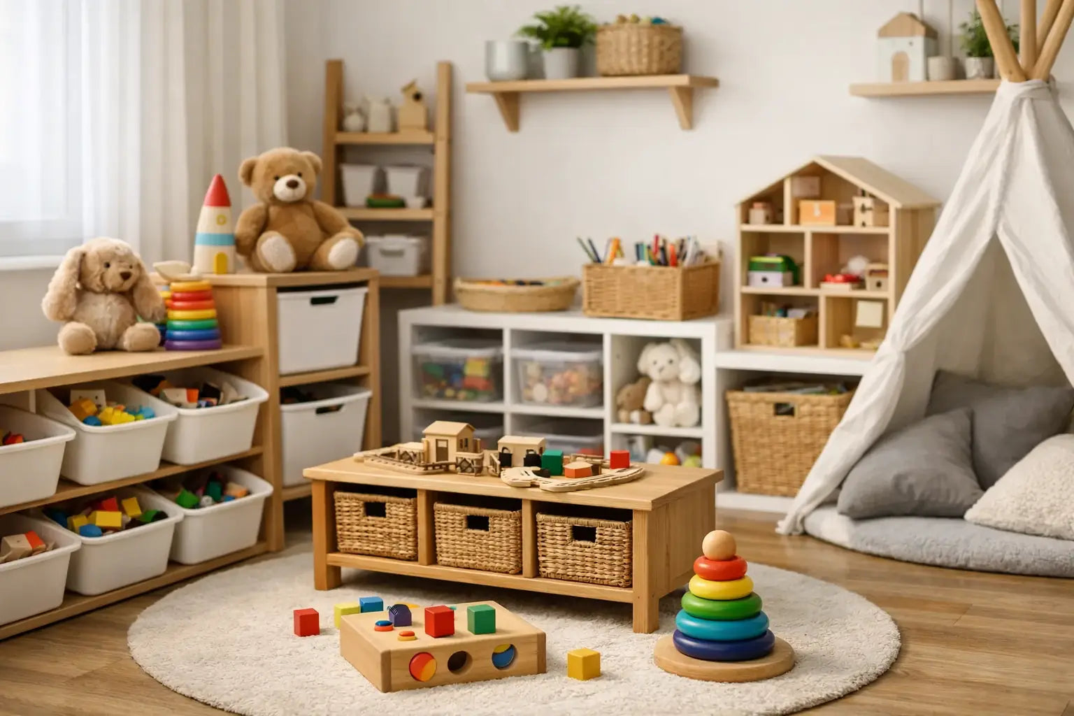 Organizare jucării în cameră: 7 idei simple