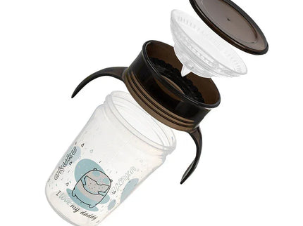 Cană anti-vărsare 360° pentru copii - 240 ml, negru