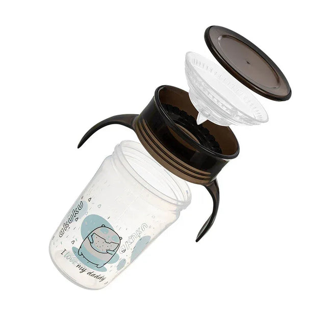 Cană anti-vărsare 360° pentru copii - 240 ml, negru