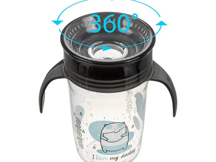 Cană anti-vărsare 360° pentru copii - 240 ml, negru