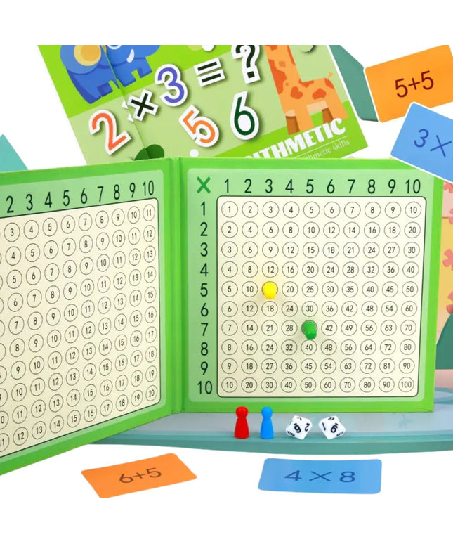 Tabla Adunării și Înmulțirii, cu 100 de carduri, 5 ani+