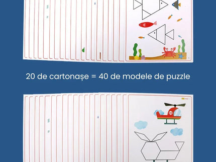 Atelierul de Forme geometrice din lemn și cartonașe, 3 ani+ - Bebeboo - Totul pentru copii. Jucării, Hăinuțe, Perne, Mobilier, Textile
